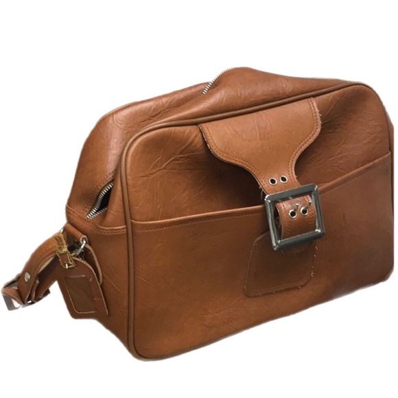 Unbranded Travel Tote Purse Silver Buckle Close and Luggage Tag made in Korea - Picture 11 of 16